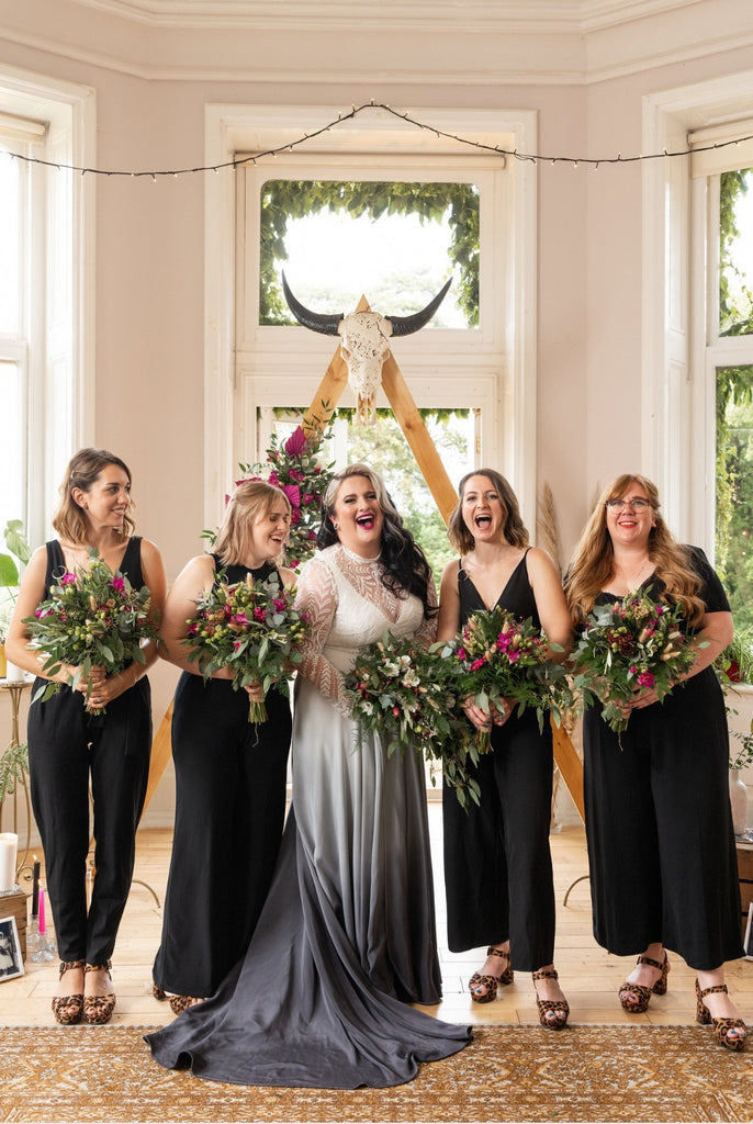 Bridesmaid Inspiration with a dip dye wedding dress Lucy Can't Dance Bridesmaid Inspiration with a dip dye wedding dress Lucy Can't Dance