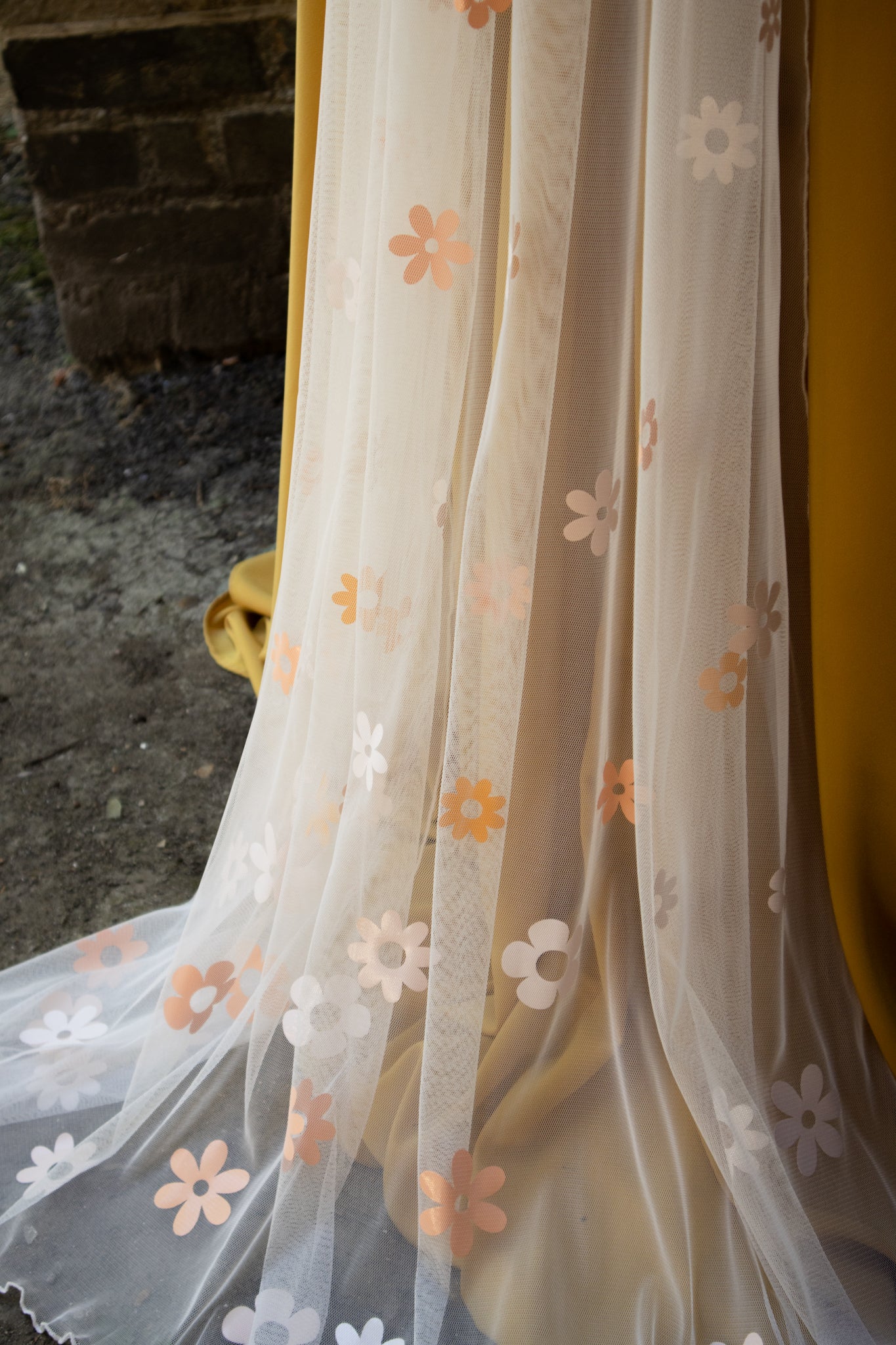 70s Flower veil