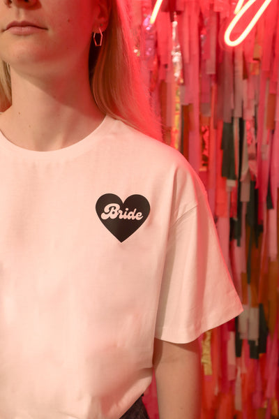 Bride Heart T shirt - White