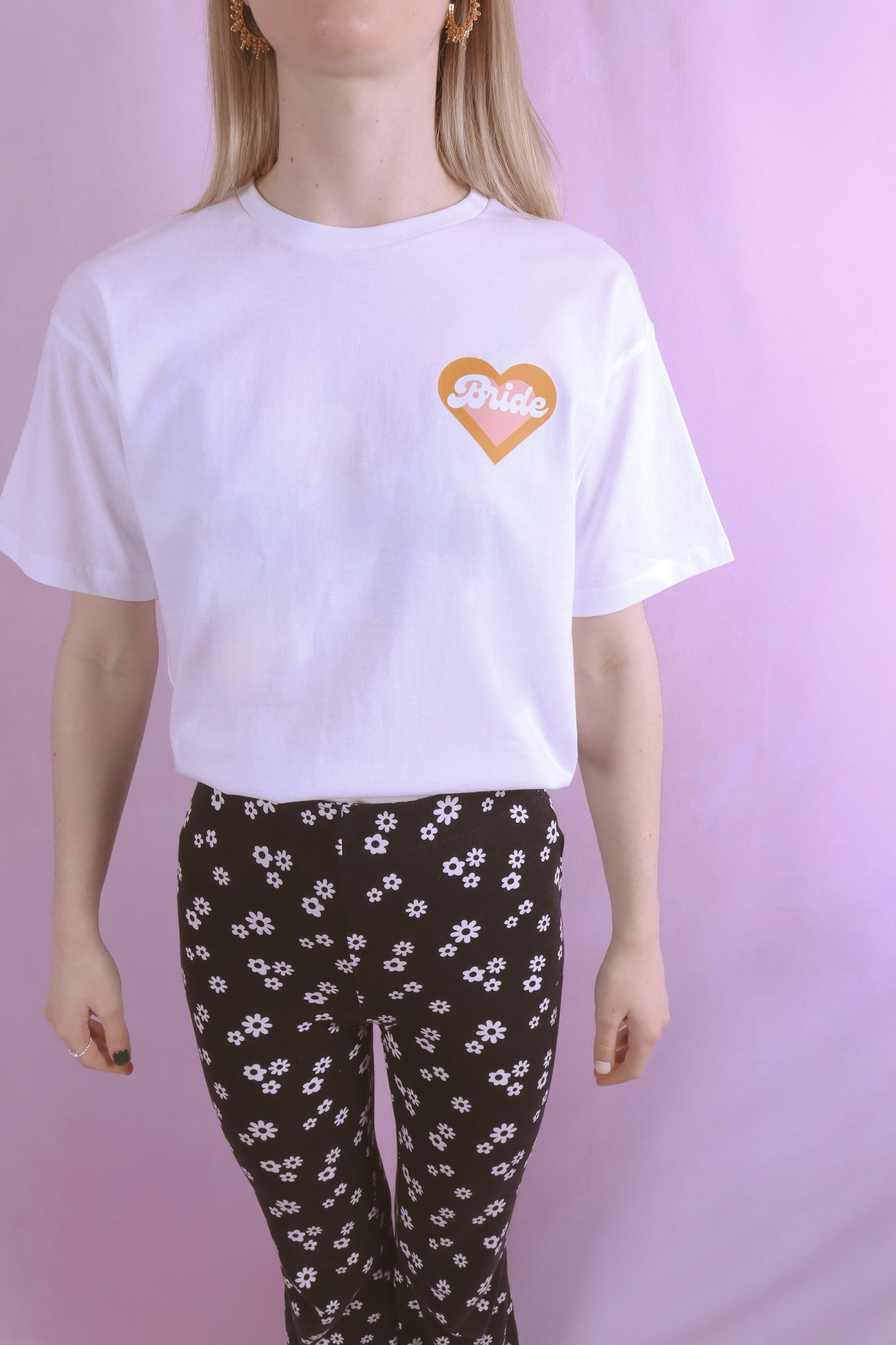 Bride Retro Heart T Shirt