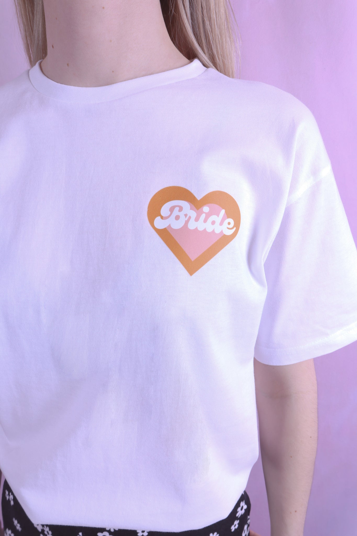 Bride Retro Heart T Shirt