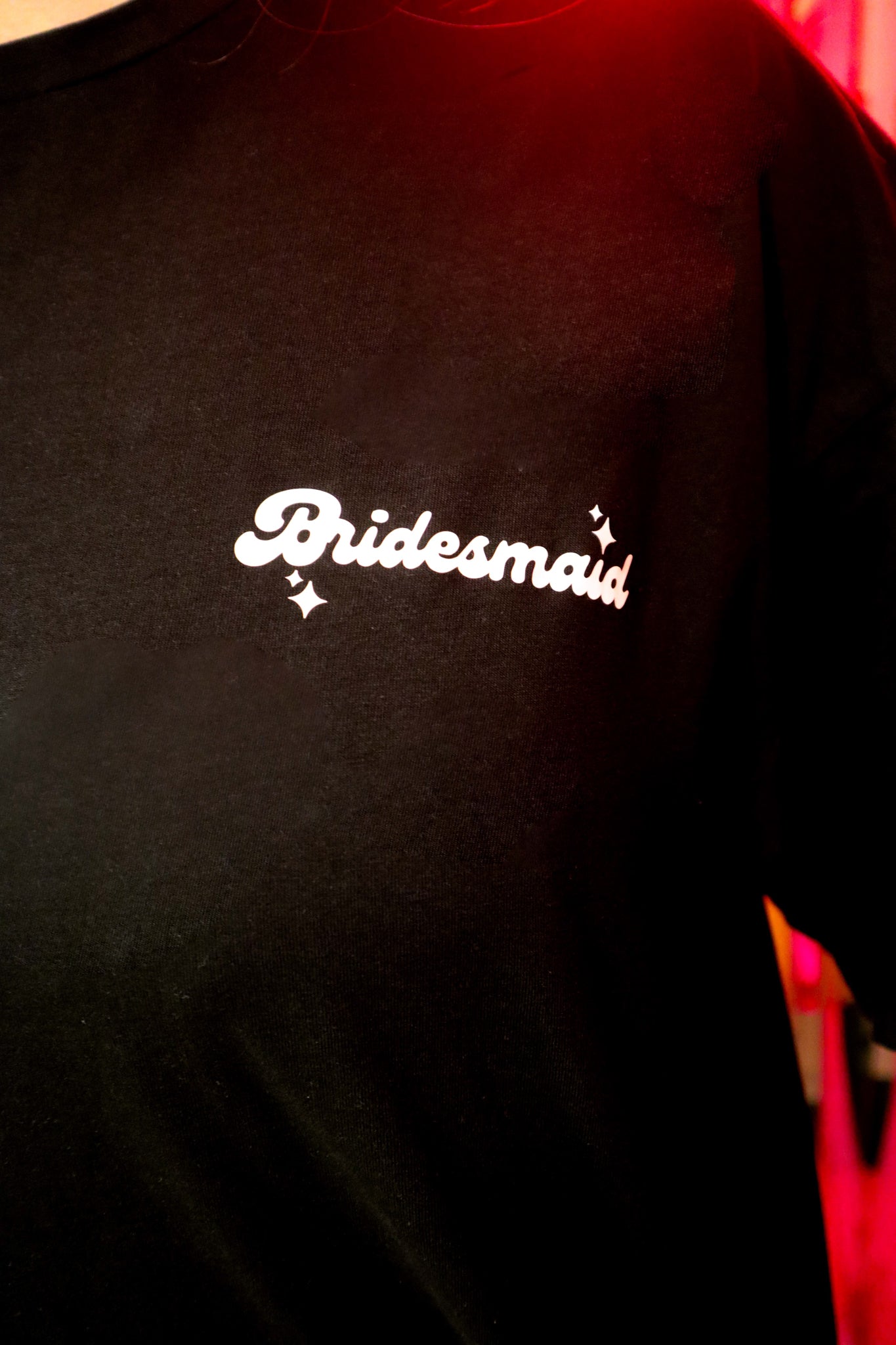 Bridesmaid T shirt - black
