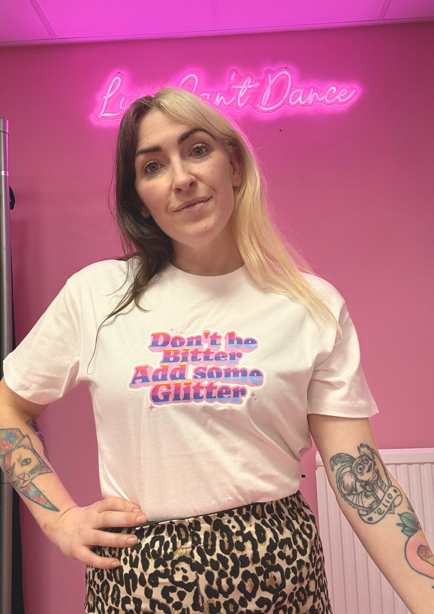 Don't be bitter add some glitter full t shirt