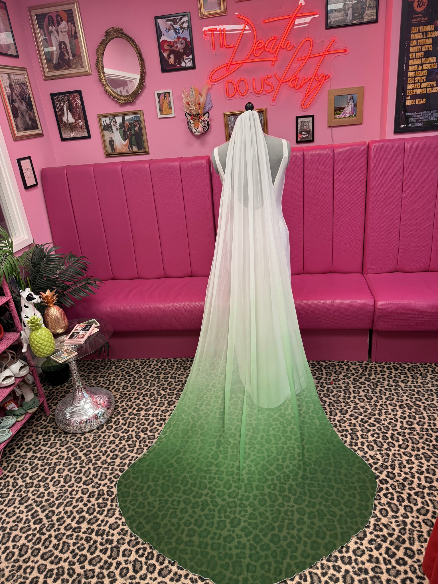 Silk Chiffon dip dye veil