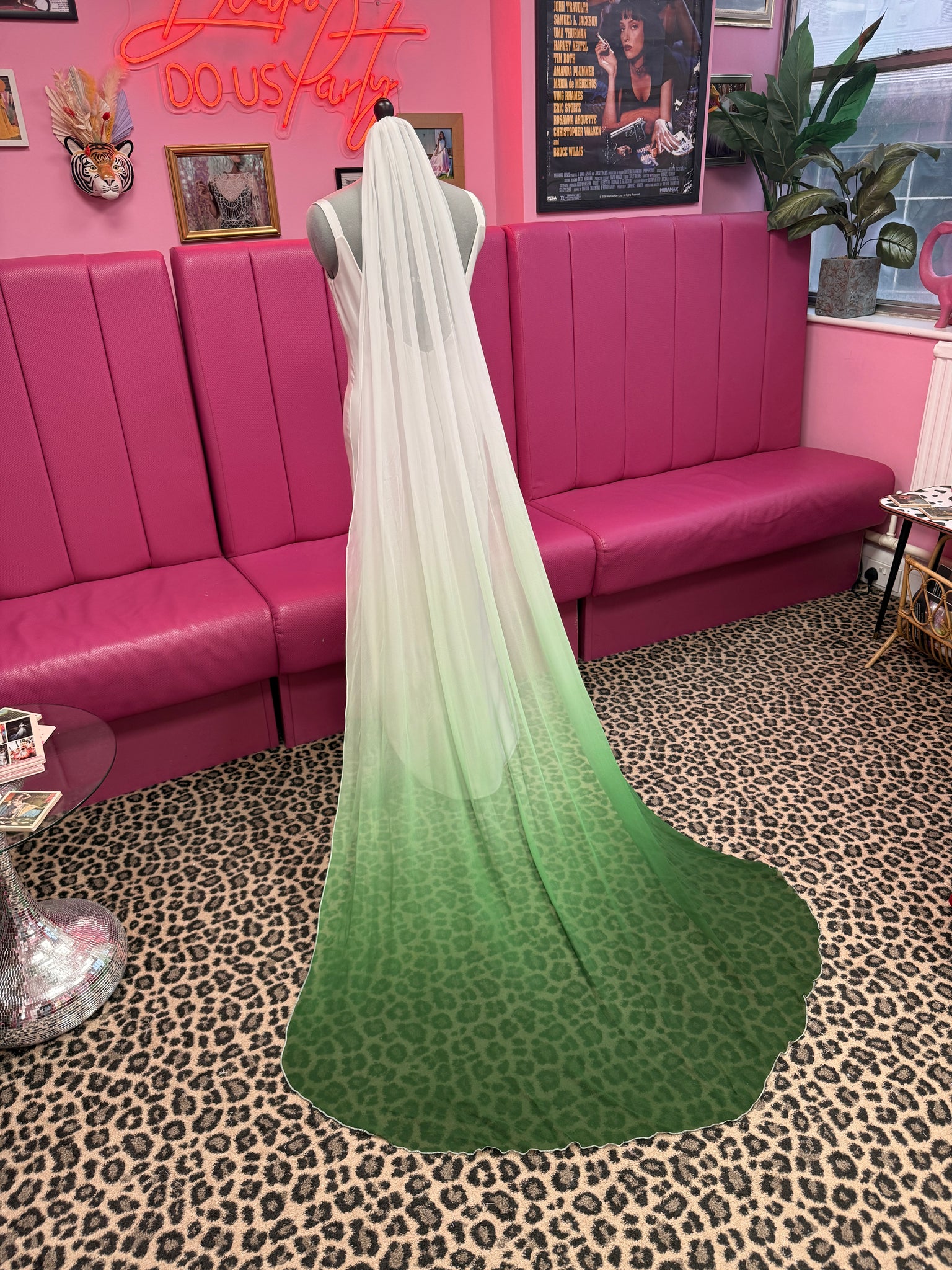 Silk Chiffon dip dye veil