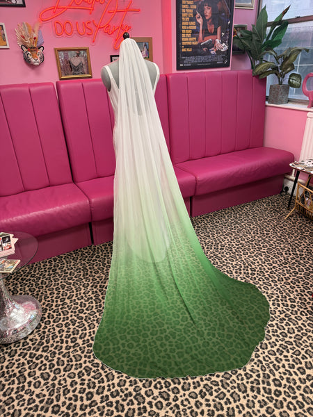 Silk Chiffon dip dye veil