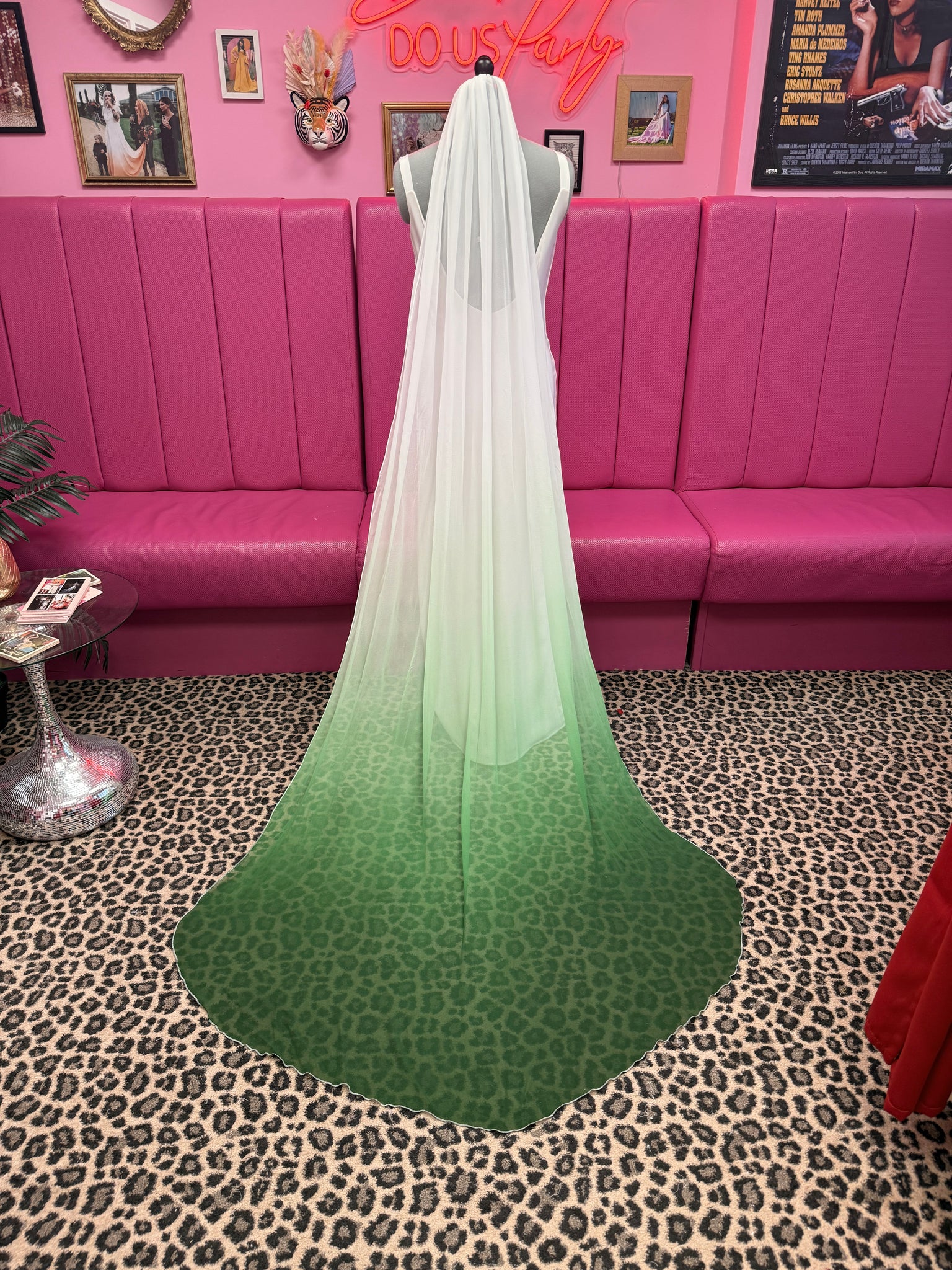 Silk Chiffon dip dye veil