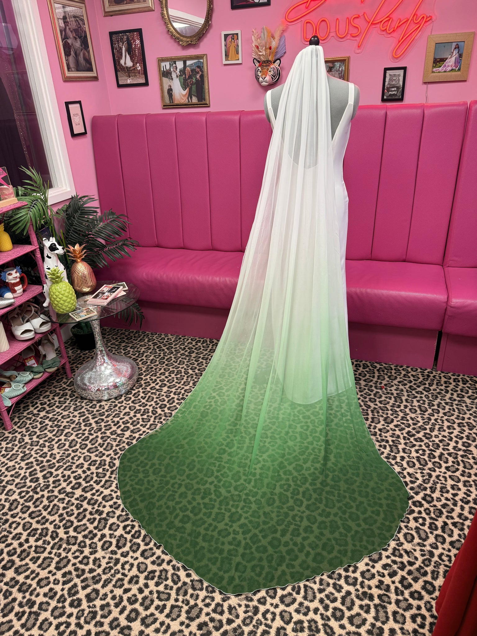 Silk Chiffon dip dye veil
