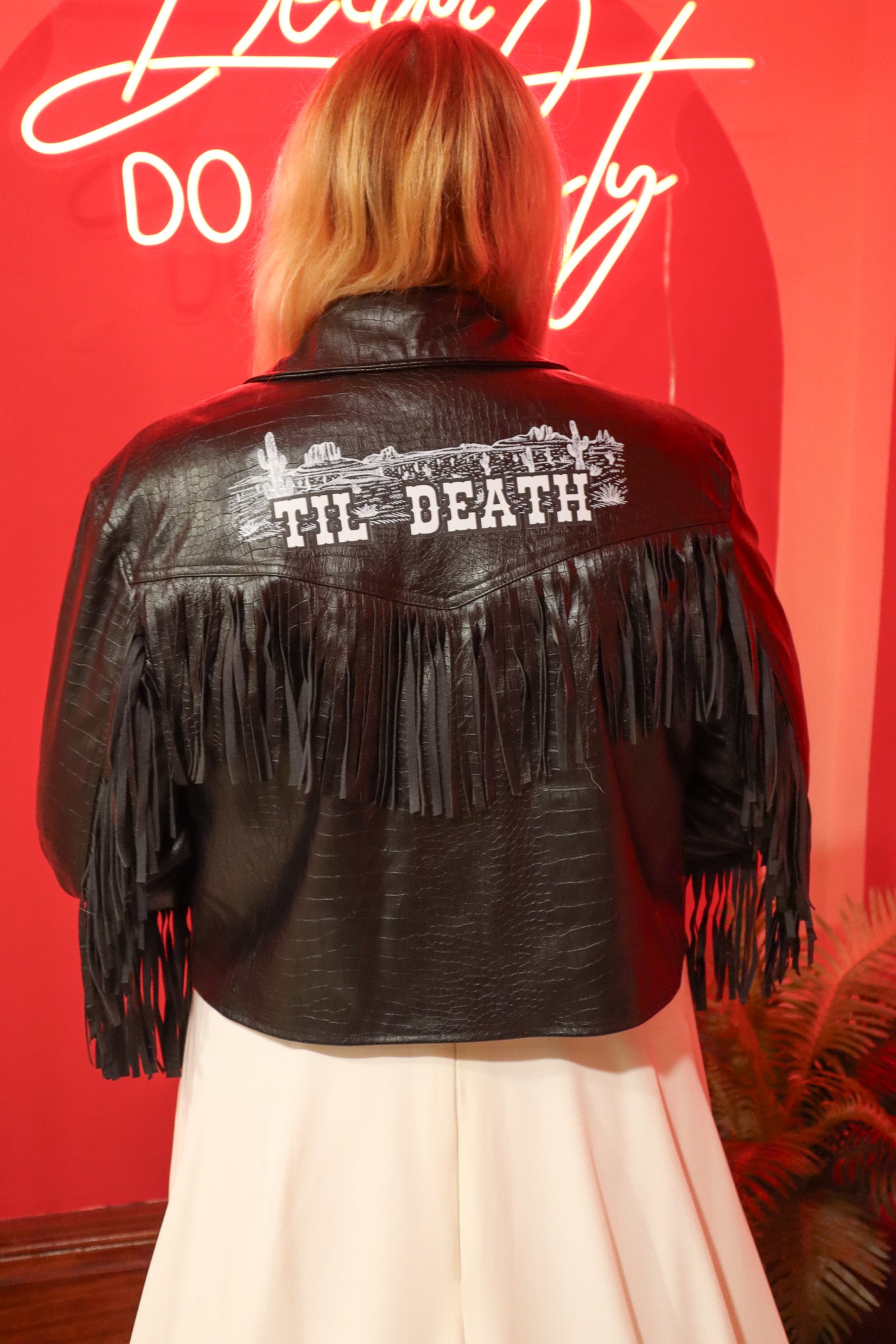 Til Death Faux Leather Jacket - Size 16