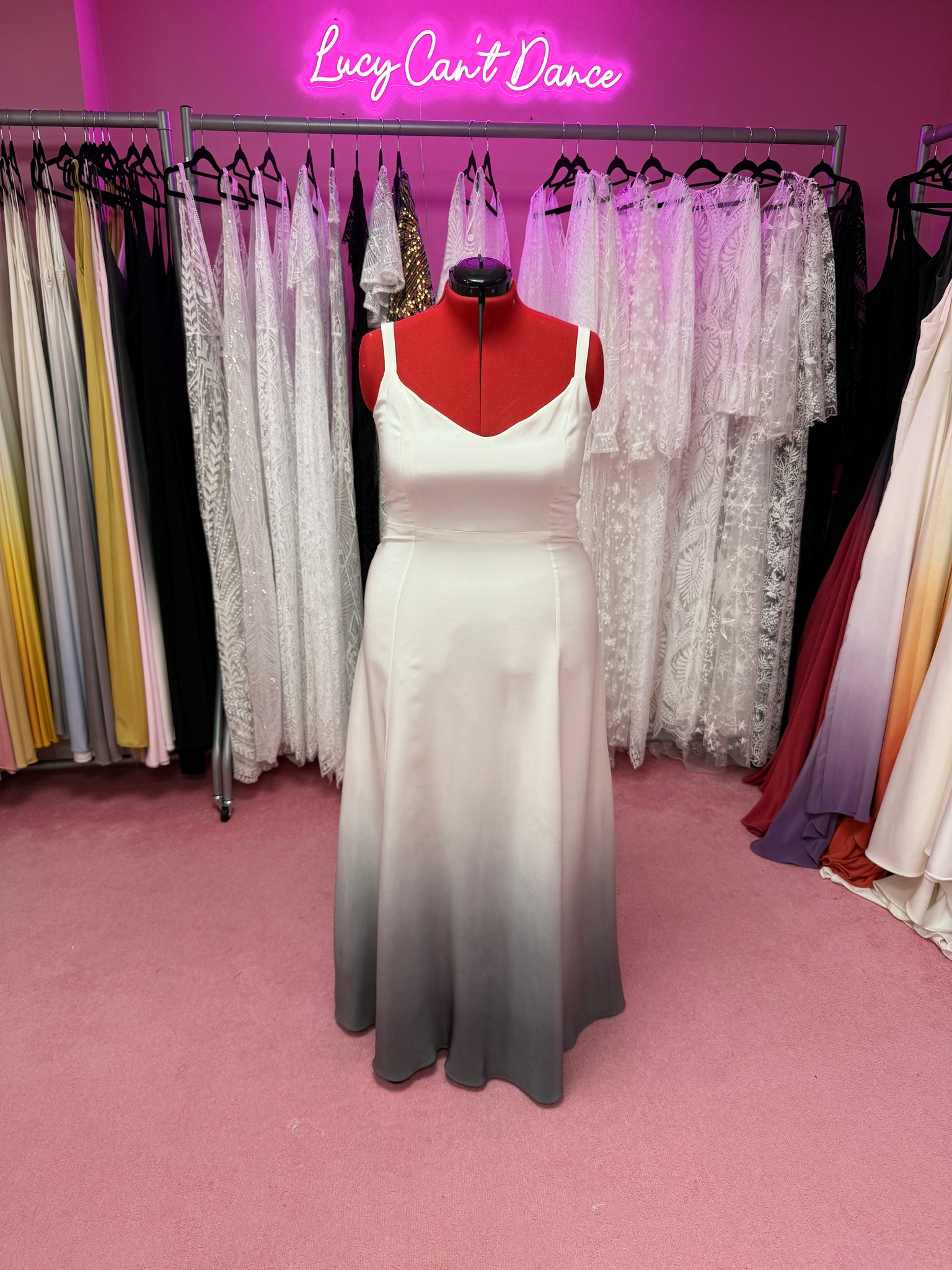 A line grey dip dye ex sample size 18/20