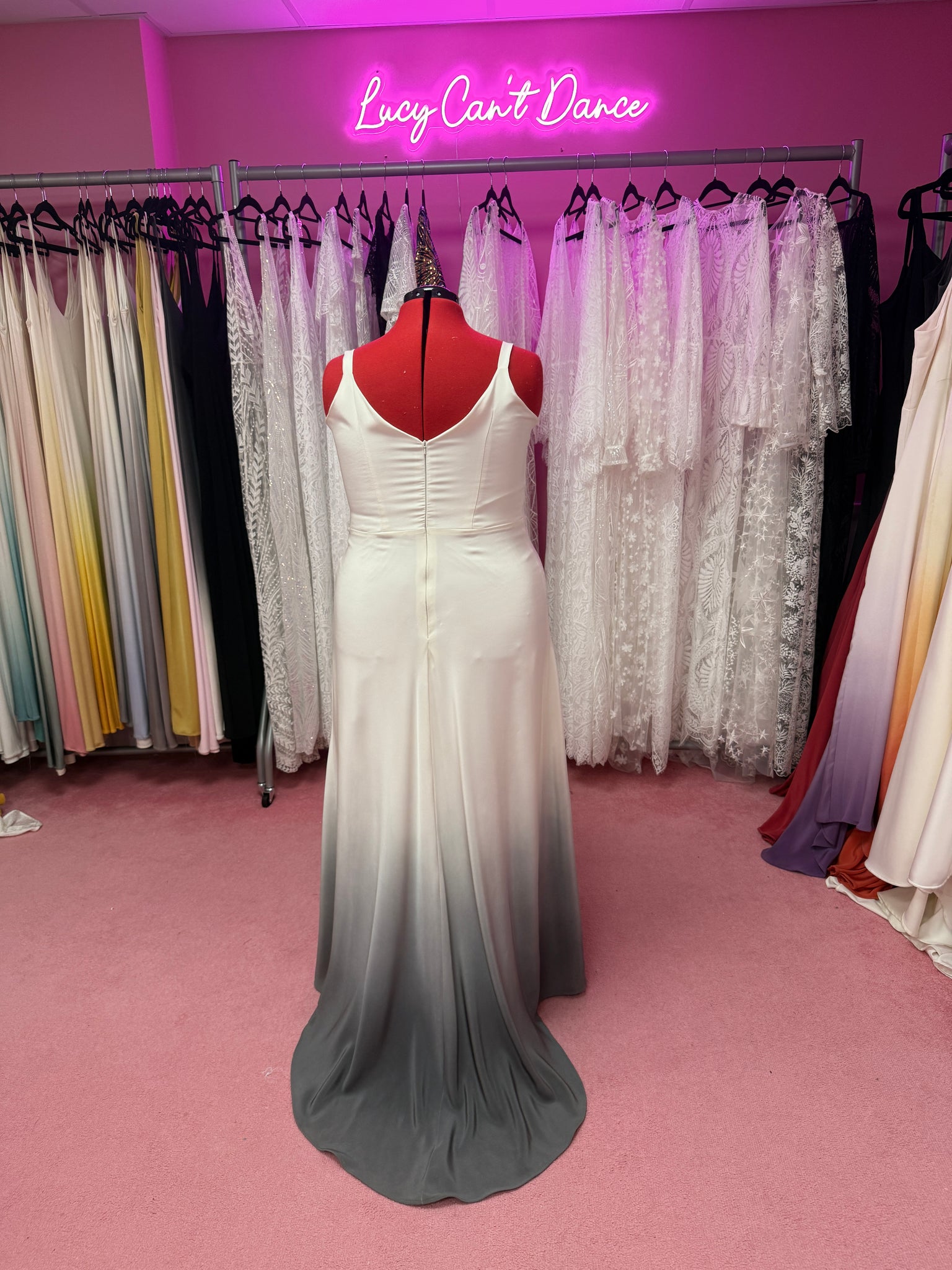 A line grey dip dye ex sample size 18/20