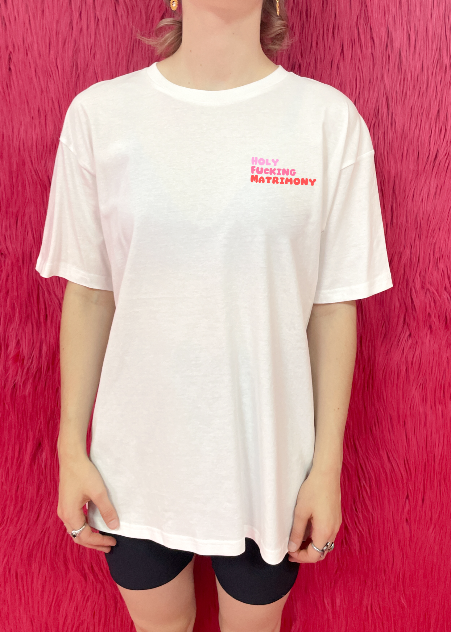 Holy Matrimony T shirt - pink