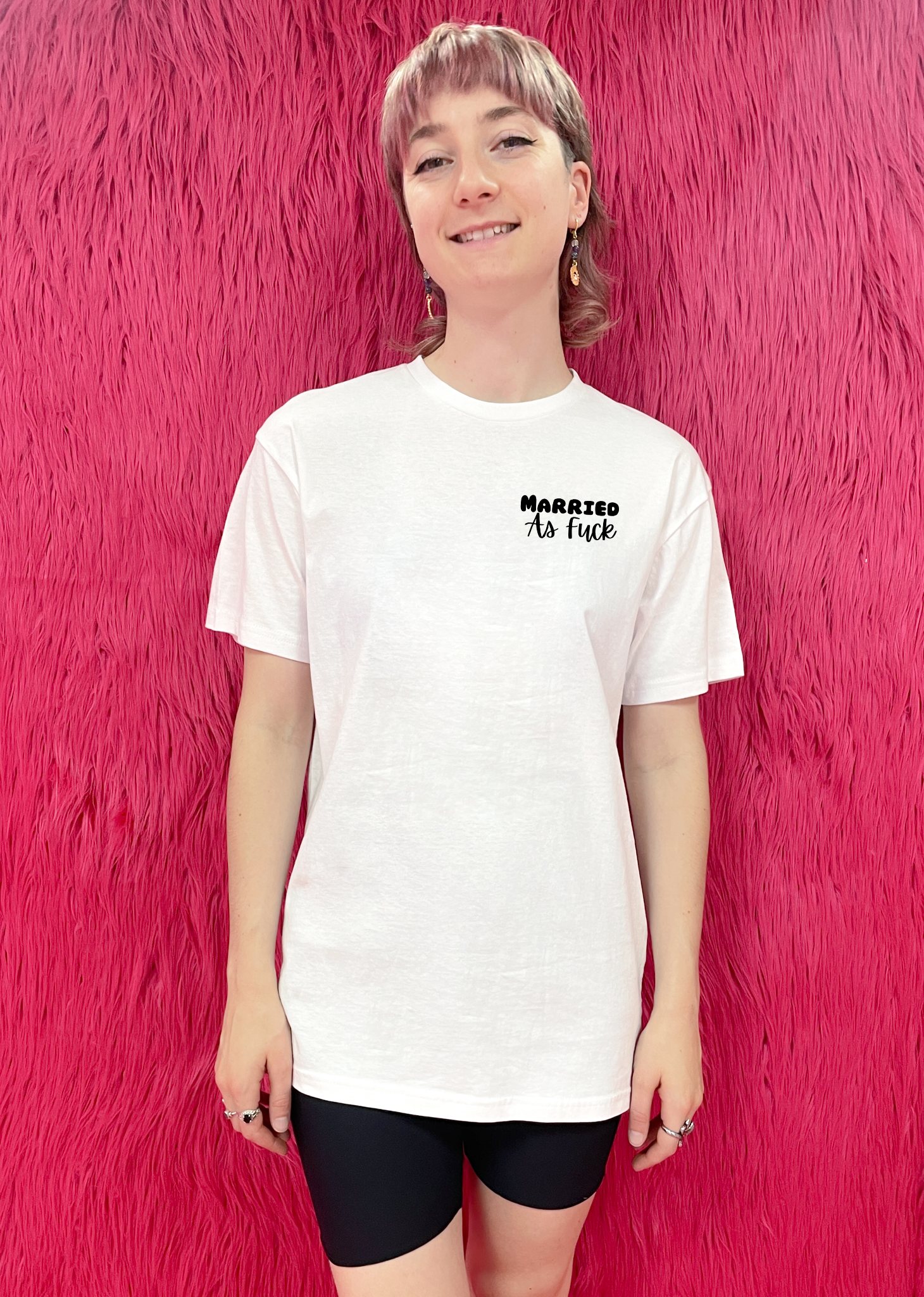 Married as fuck pocket T shirt - black