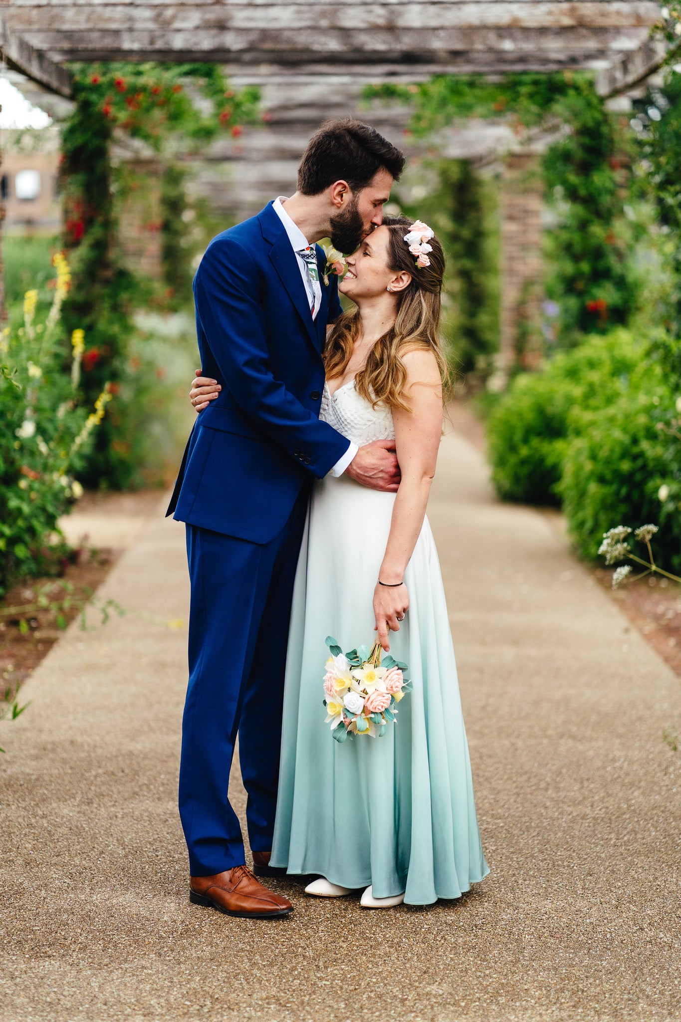 green dip dye wedding dress See why multicolored wedding dresses are the latest bridal trend