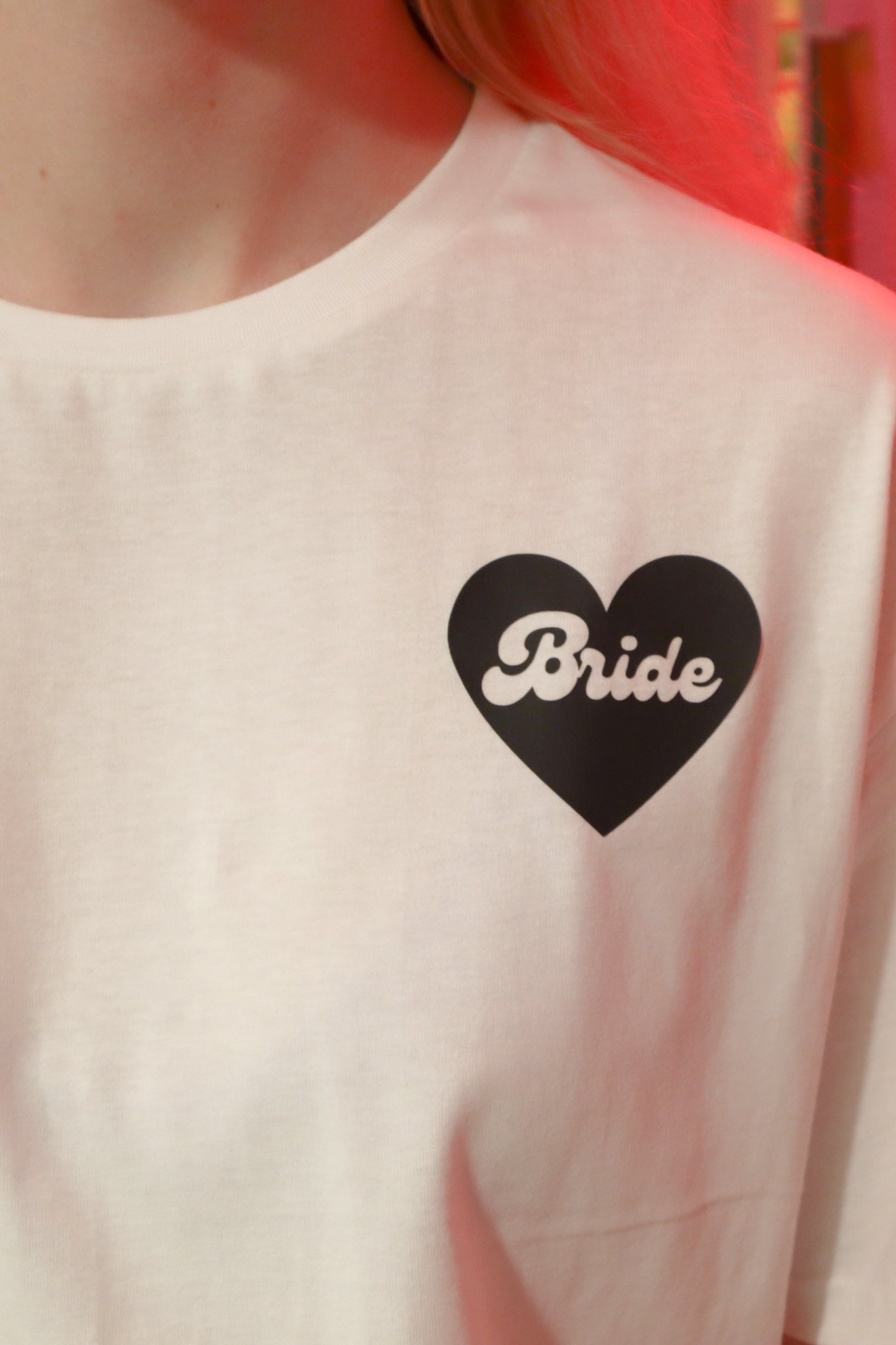 Bride Heart T shirt - White