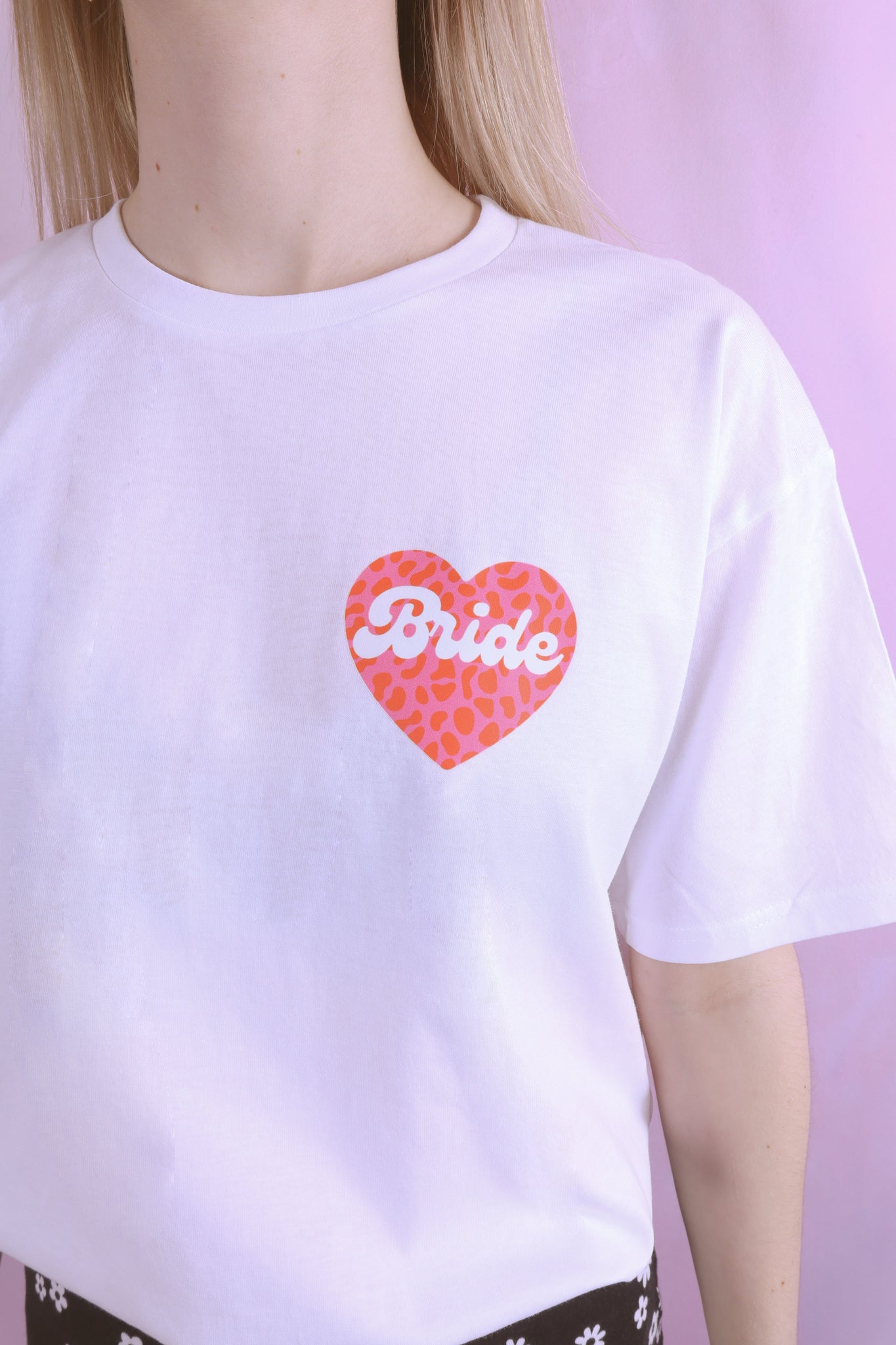 Bride Pink & Red Heart T Shirt