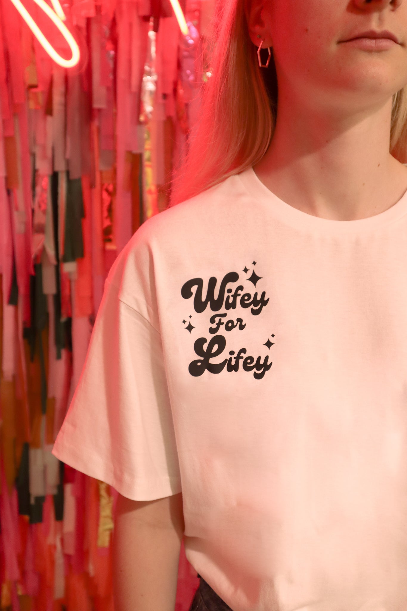 Wifey for Lifey t shirt - white